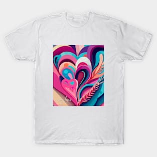 Abstract pink color tone Valentines ,brafdesign T-Shirt